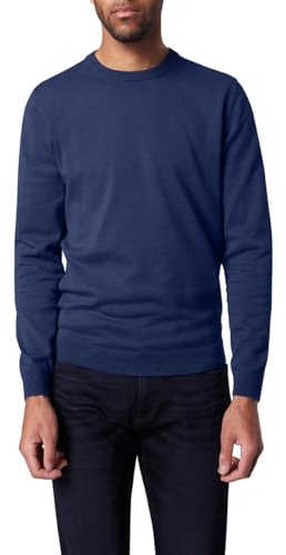 Pierre Cardin Herren Pullover Rundhals Strick RH | Männer Basic Strickpulli | Mordern Fit | Navy Blazer 5064 6323 | 38W - 32L