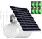 Panel solar de 9W/5V con batería recargable integrada de 15600mAh, con cable de carga 3 en 1 de 5pies (micro USB, tipo C y conector DC3.5 x 1.35) para cámaras de seguridad y otros dispositivos