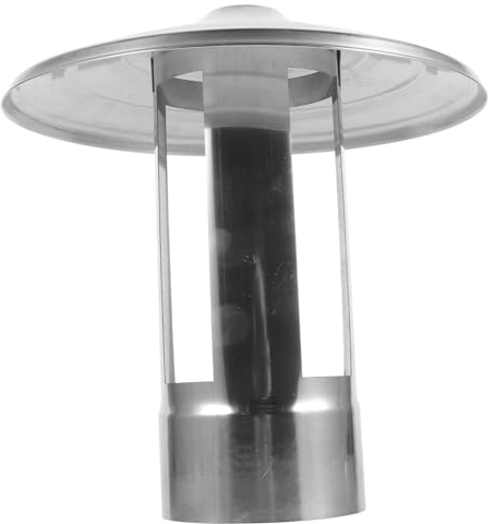 WHAMVOX Edelstahl Schornstein Regenschutz 10cm Robuste Kaminabdeckung Wetterfeste Abdeckung für Dachlüfter Schützt vor Regen und Schnee