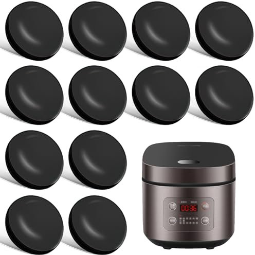 12 piezas de deslizadores para electrodomésticos, deslizadores para electrodomésticos de cocina, piezas y accesorios para electrodomésticos pequeños, accesorios para freidoras de aire (negro)