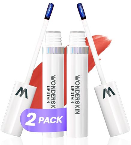 Wonderskin Wonder Blading Lip Stain Peel Off Masque, Paquete De 2 – Tinte De Labios Rojo Mate De Larga Duración, Resistente Al Agua Y A Prueba De Transferencia (Glamorous Masque)