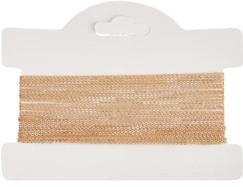 Beebeecraft 16.4 Fuß/5 m Kabelkette Zur Schmuckherstellung Karat Vergoldetes Messing Dünne Gelötete Kette Für Halsketten Armbänder DIY Handwerk