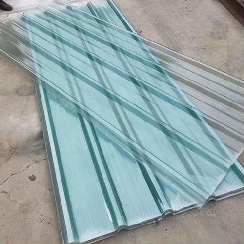 Dachpaneele Verkleidungspaneele,1mm Frp-Tageslichtplatten,1-3-4-6-8-10-12-15-18 Stück Isolierte Glasfaser-Beleuchtungspaneele,Wellplatte Dachpaneele Für Vordächer/Balkone (0.9×1.6m/35×63in,18 Pcs)