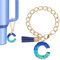 PATIKIL Charme Lettre Pour Stanley Tumbler Cup, Accessoire Mignon Charme Initial C Pour Poignée Stanley Tumbler Porte-Clés Charme Spécialisé Pour Femmes, Bleu