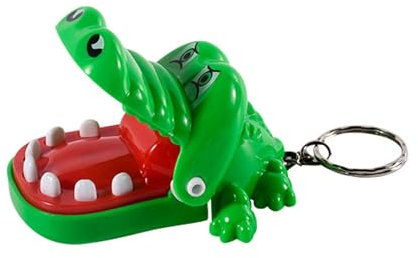 dzqad Krokodil Spiel Klein, Krokodil-Spiel-Schlüsselanhänger, Spiel Spielzeug Krokodil, Zahn krokodil Spiel, Krokodilzähne Spielzeug, Schlüsselanhänger-Spielzeug, Minikrokodilzähne Zahnarztspiel
