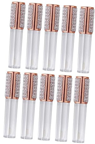 CRILSTYLEO 10 Stück 5 Ml Glas Lipgloss-tuben Leere Lipgloss-flaschen Nachfüllbare Lippenbalsam-container