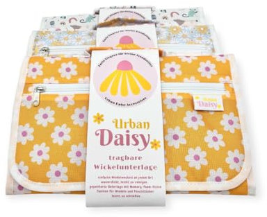 Wickeltasche mit Wickelunterlage für unterwegs Windeltasche Tragbare Wickelunterlage wasserdichte wiederverwendbare Baby Wickelauflage (Orange)