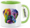 Huuraa Tasse Bouledogue anglais Tasse à café cadeau verte 330 ml Bouledogue anglais souvenirs