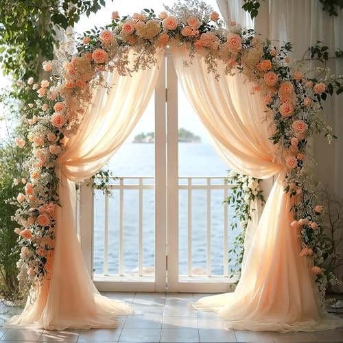 75cmx800cm Hochzeitsbogen Traubogen Vorhang Hochzeit Tüll Deko Bogen