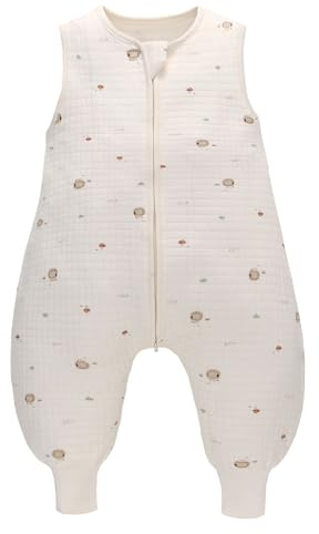 Baby Schlafsack mit Füßen 1.0 TOG Schlafsack 100% Baumwolle Ganzjahres Schlafsack Babyschlafsack mit Beinen (Löwe, M/1-2T)