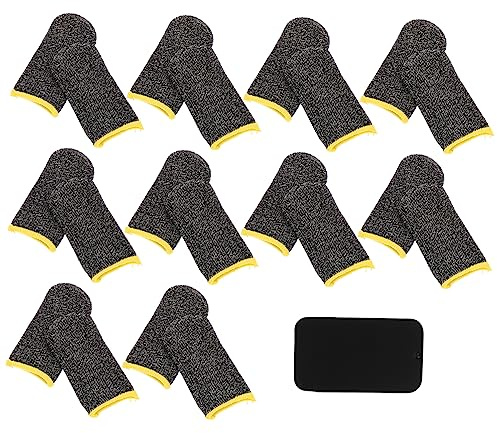 DIYEAH Rutschfester Fingerschutz für Gaming Leichtes Fingerschutzhülle aus Silberfaser Metall Tragbar und Schweißresistent zum Spielen von Spielen