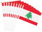 Bandera de Líbano, bandera de mano, ligera, para festivales, decoración interior y exterior, desfile y eventos