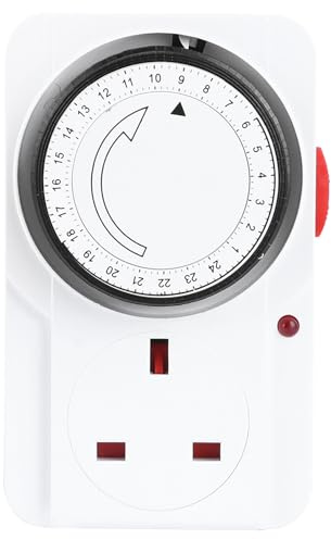 Intelligent Mechanical Timing Power Switch Timer Plug Socket 24 Hour Cycle for Water Dispenser Water Heaters