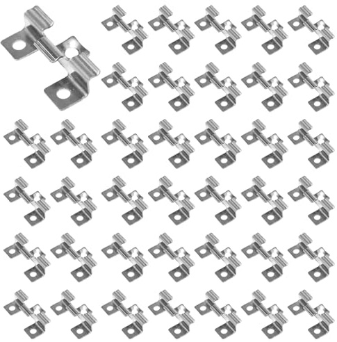 150 Stück WPC Terrassendielen Clips 7,5 mm Edelstahl Befestigungsclips | WPC Fliesen Clips Klammer Dielen Clip Bretter Anfang/Endklammer für Montage Bambusholzboden Massivholzplatten, Silber