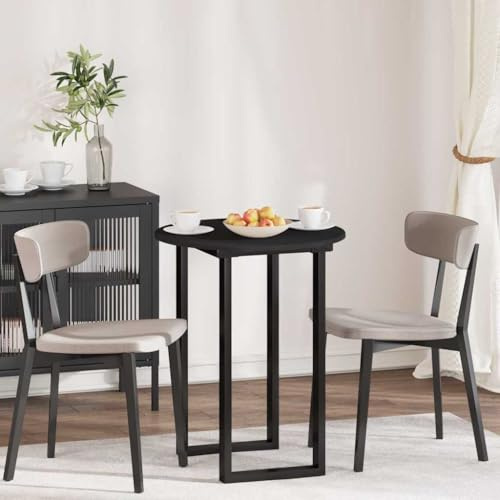 HETFTJN Tischplatte Schwarz 60 x 60 cm aus robustem Holzwerkstoff 1,5 cm dünn Modernes Design für Esszimmer Büro Home-Office Couchtisch und Küche