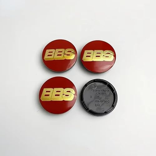 WENINETIES 4Pièces Car Cache Moyeux pour BBS 56mm, Centre de Jante Capuchons Moyeu Roue Bouchon Accessoires de DéCoration Antirouille Haute Qualité,B