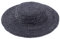 Lawliet A224 Fascinator mit Strohhalm, gestreift, einfarbig - Schwarz - Small