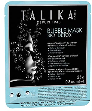 Talika Bubble Mask Bio-Detox - Sauerstoffspendende Bubble Maske - Reinigende Gesichtsmaske mit Micro-Bubbles gegen Unreinheiten - Aktivkohle Maske für alle Hauttypen