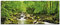 ARTland Wanddeko Glasbilder Wandbild Glas Bild einteilig 125x50 cm Querformat Natur Landschaft Wald Fluss Wasserfall Felsen Steine Bach T1YH