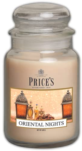 Price's Oriental Nights Duftkerze im Glas, süßer, köstlicher, hochwertiger Duft, langanhaltender Duft, bis zu 150 Stunden Brenndauer