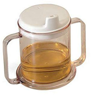 Momola Coupe Anti-débordement Coupe à Bec de Canard et Poignée à Deux Mains pour Les Personnes âgées et Les Enfants