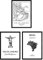 Pack von Plakaten und Denkmäler Ländern. Rio de Janeiro Stadtplan, Karte Denkmal Christus der Erlöser und Brasilien. A3 Größe