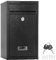 Shoze Post Box 32x21.5x8.5cm Wall Mounted Letterboxes Personalized Steel Lockable Post Box Outdoor Waterproof Mailboxes with Keys Viewing Windows Nameplate Modern Mailbox Keep Your Mail Safe (Black)