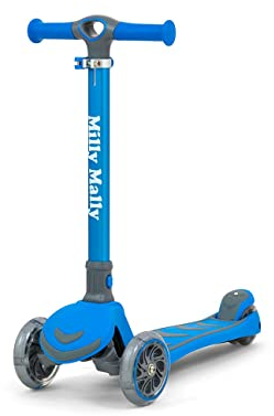 Milly Mally Boogie Dreiroller Balanceroller mit LED Rädern Roller bis 50 kg ab 3 Jahre BLAU