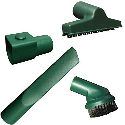 Staubbeutel24 SBDUS-W, Staubsauger Düsenset Zubehör Set Bürstenset-4 teilig | Fugendüse + Polsterdüse + Möbelbürste + Adapter geeignet Für Vorwerk Kobold 118 bis 122 und Tiger Typ 250 251, Grün