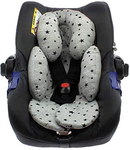 BEYBI® Réducteur bébé point coton universel pour nacelle, siège auto groupe 0, poussette et berceau