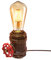 BarcelonaLED Lampe de Table Vintage Style Tube en Laiton Doré Rétro Industriel Valve Décorative pour Culot E27 Table de chevet Salon