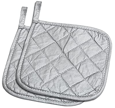 Manique en Toile De Coton Maniques Pur Coton Carré Four Mitaines Coussin Isolant Thermique, Housse De Protection pour Porte-Pot Lavable, Coussin Isolant Anti-BrûLure, RôTissage RéSistant à La Chaleur