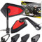 Area1 universal Motorrad Lenkerendenspiegel Rückspiegel Paar e-geprüft für z.B. Duke SMC/R MT07 MT09 MT10 Z900 Z650 Z500 Z125 CMX CB 500 Hornet (rot)