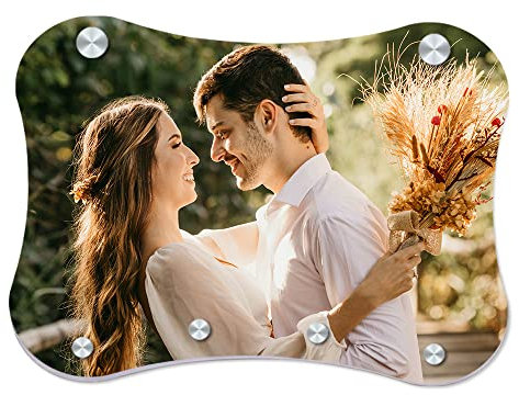 OXYEFEI Accroche Clé Mural,Porte Clef Mural Personnalisable Photo,Boite a Clef Decorative pour Porte d'Entrée,Armoire,Cuisine Déco Maison