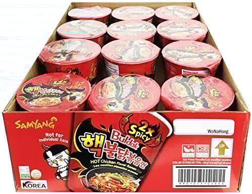WaNaHong Samyang 2xSpicy Hot Chicken Flavour Ramen 70g -12 Cups [HALAL]