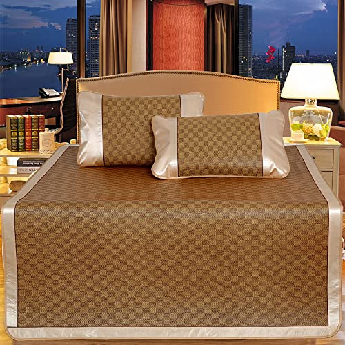 Sommer Schlafmatte, Faltbare Rattan Glatt Klimaanlage Kühlkissen Sommer Schlafmatte für Heimschule Schlafsaalbett,180 * 200cm(71x79inch)