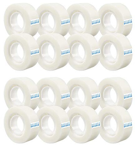 Recharges de ruban adhésif invisible (16 rouleaux) 1,8 cm pour bureau, maison, école