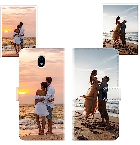 Sunrive Personalisierte hülle kompatibel mit Samsung Galaxy J5 2017 Handyhülle Benutzerdefiniert,Schutzhülle Lederhülle handykette universal Etui mit Eigenem Foto Bild Text Individuelle