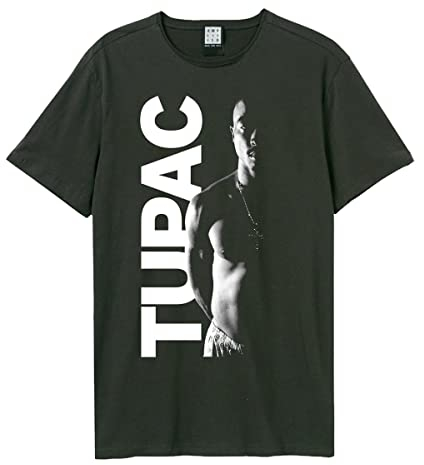 Amplified Unisex Tee Tupac Shakur - Charcoal, L
