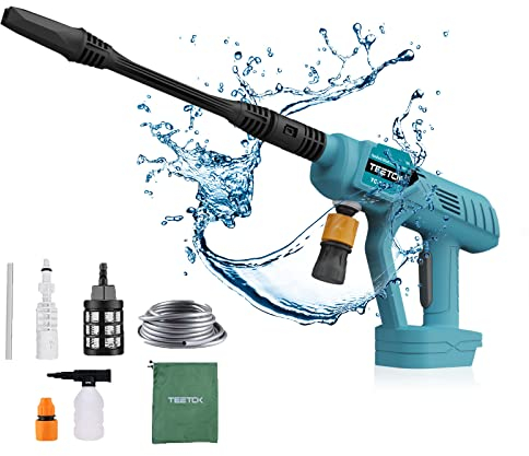 Akku-Hochdruckreiniger, 18V Kompatibel für Makita Akku, zum Waschen von Fahrrad, Home, Garden, flächenreiniger and Garten, Ersatz für Makita(Nur Gehäuse, Akku Nicht enthalten)