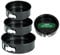 ZENO Cake Tin Set 3 PCS | Springform with Removable Bottoms | Metal Handles | Non-Stick Coating | Loose Base Baking Pan Tray | Perfect for Cakes and Cheesecake - Sizes 22/24/26 CM