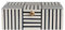 Bloomingville Modern Resin Striped Block Pattern and Gold Clasp, Black and White Box