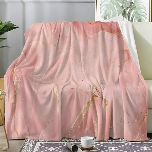 loyaltyer Plaid Canape Rose Simple Couverture Lestée Douce Pelucheuse en Mcro Flanelle LéGèRe Peluche Couverture Plaid Epais pour Genou Canapé Loisirs Couverture Lit 2 Personnes (180x220 cm)