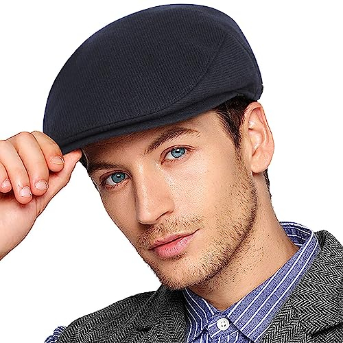 Wantonfy Barett Cap Herren Schiebermütze chirmmütze Gatsby Schirmmütze Newsboy Flat Cap Baskenmütze 1920 Stil Gatsby Kostüm Accessoires