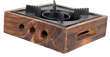 KICHOUSE Cuisinière De Camping 1 Pc Poêle à En Fonte Poêle à Marmite Poêle De Randonnée Poêle Barbecue Coréen Poêle à Bois Brûleur De Réchaud De Camping Brûleurs s Du Bois Qui Brûle Outil
