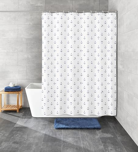 Kleine Wolke Duschvorhang, Polyester, Dunkelblau, 240x180 cm