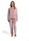 LAVENZO Roberto Garino - Pigiama da Donna Invernale in Pile Caldo a Maniche Lunghe - Pigiamone Felpato Due Pezzi Elegante - Idea Regalo Ragazza (XL, Rosa LV5006+505)