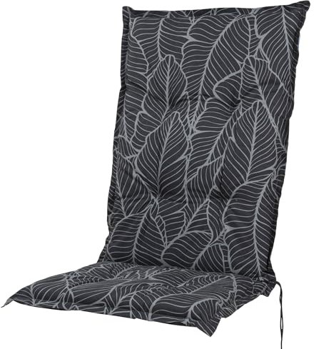 Sun Garden Auflage Hochlehner Prato 30450-700 schwarz-grau Blätter 120x50x8 cm