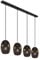 Globo Hängeleuchte Esstischlampe Pendelleuchte, schwarz gold, Wohnzimmerlampe, 4-flammig, Orientalisch, Kristallleuchte Pendel, 4x E27, LxBxH 90x15x120 cm