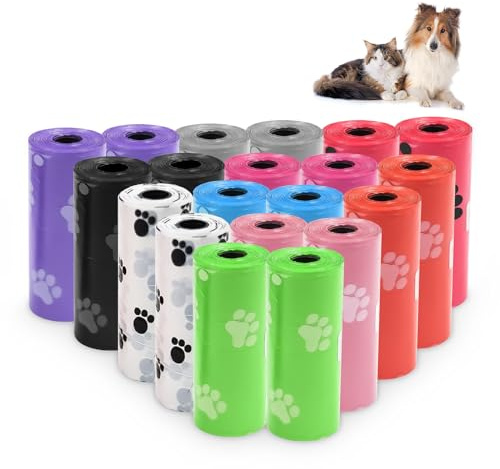 ZITUZY 300 Stück Zehn Farben Hunde Kotbeutel,